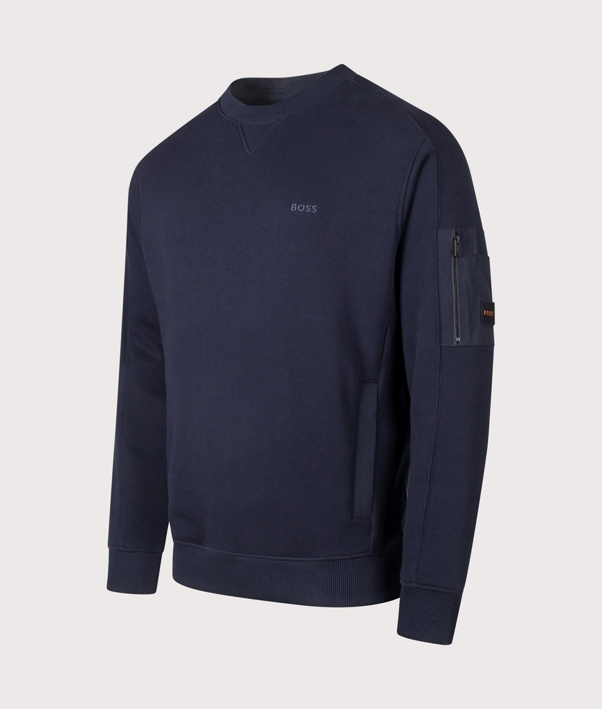 Hugo Boss Mens Relaxed Fit We Mixed Sweatshirt